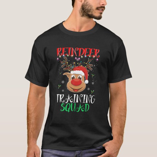 トナカイ養成団クリスマスランニングのチームGIF Tシャツ (正面)