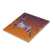 トナカイ鹿マンダラセラミック写真タイル タイル (側面)