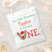 トナカイ1歳の誕生日 フェイバーバッグ (クリップ留めされた状態)