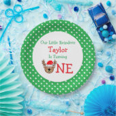 トナカイ1歳の誕生日 ペーパープレート (パーティー)