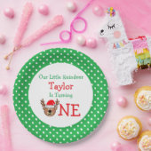 トナカイ1歳の誕生日 ペーパープレート (パーティー)