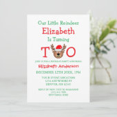 トナカイ2歳の誕生日 招待状 (スタンド正面)