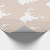 トナカイ|の枝角のクラフト紙のヴィンテージパターン ラッピングペーパー (角)