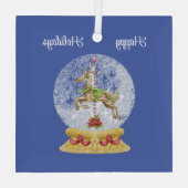 トナカイ・イン・ウォーター・グローブオーナメント ガラスオーナメント (裏面)