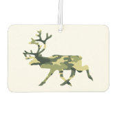 トナカイ/カリブウッドランドカモフラージュ/迷彩柄 カーエアーフレッシュナー (裏面)