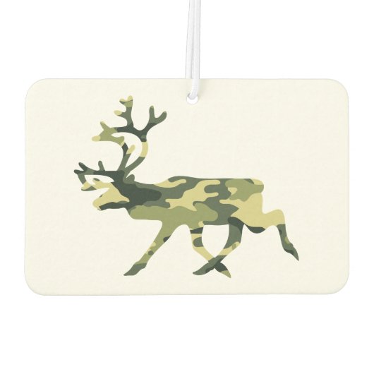 トナカイ/カリブウッドランドカモフラージュ/迷彩柄 カーエアーフレッシュナー (裏面)