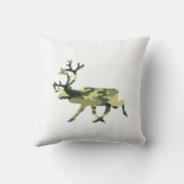 トナカイ/カリブウッドランドカモフラージュ/迷彩柄 クッション (裏面)