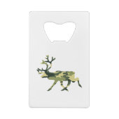 トナカイ/カリブウッドランドカモフラージュ/迷彩柄 クレジットカード栓抜き (裏面)