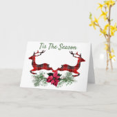 トナカイ カード (黄色い花)