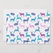 トナカイ・キャンディ・パステルのクリスマスフォト シーズンカード (裏面)