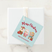 トナカイ、クマとウサギのメリークリスマス フェイバータグ (インサイチュ)