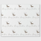 トナカイ – クリスマスかわいい ラッピングペーパー (フラット)