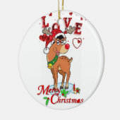 トナカイ,クリスマスサークルオーナメント セラミックオーナメント (左)