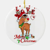トナカイ,クリスマスサークルオーナメント セラミックオーナメント (裏面)