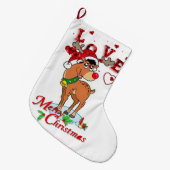 トナカイ，クリスマスストッキング ラージクリスマスストッキング (正面 (吊り時))