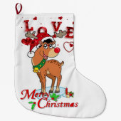 トナカイ,クリスマスストッキング ラージクリスマスストッキング (正面)