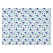 トナカイ、クリスマスツリー、雪片パターン テーブルクロス (正面(横))