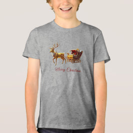トナカイ クリスマス スレイホリデー トライブレンドＴシャツ