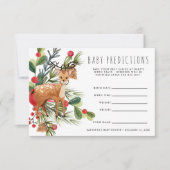 トナカイ|クリスマス·ベビー·シャワー推測ゲーム 招待状 (正面)