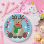 トナカイ クリスマス 紙皿 (パーティー)