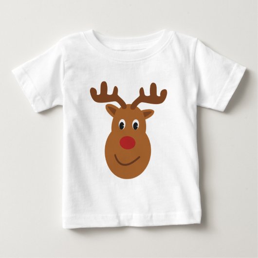 トナカイ クリスマスTシャツ ベビーTシャツ (正面)