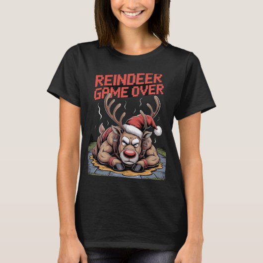 トナカイ ゲーム オーバー Tシャツ (正面)