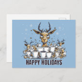 トナカイ・コーヒー ポストカード (正面/裏面)