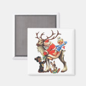 トナカイ・サンタ マグネット (正面/裏面)