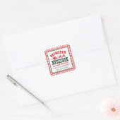 トナカイ サンタ 袋 クリスマス Plaid スクエアシール (封筒)