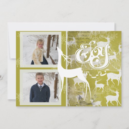 トナカイ・ジョイ・ホリデー・フォト・カード シーズンカード (正面)
