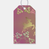 トナカイ&スノーフレークスギフトラベル ギフトタグ (正面)