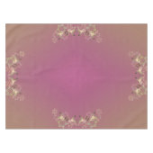 トナカイ&スノーフレークスパープルモノグラムテーブルクロス テーブルクロス (正面(横))