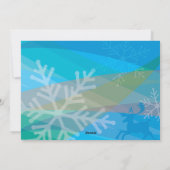 トナカイ&スノーフレーク休日フォトグリーティングカード シーズンカード (裏面)