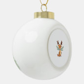 トナカイ セラミックボールオーナメント (左)