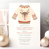 トナカイ ダサい 醜い クリスマス スウェーター パーティー 招待状