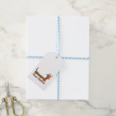 トナカイ・ダシュント・メリー・クリスマス ギフトタグ (より糸付き)