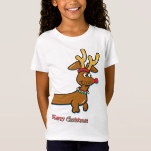トナカイ・ダシュント・メリー・クリスマス Tシャツ