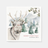 トナカイ＆ツリーファーム | メリークリスマスパーティー スタンダードカクテルナプキン (正面)
