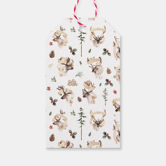 トナカイ&ツリーファーム |メリークリスマス ギフトタグ (裏面)