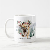 トナカイ&ツリーファーム |メリークリスマス コーヒーマグカップ (左)