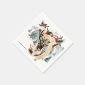 トナカイ&ツリーファーム | Merry Christmasパーティー スタンダードカクテルナプキン (角)