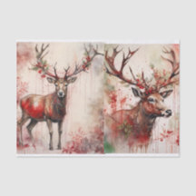 トナカイ・デコパージュ紙