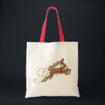 トナカイ トートバッグ<br><div class="desc">忘れギフトラップ！キャンバスバッグはクリスマスの贈り物を贈る美しく再利用可能な方法である！</div>