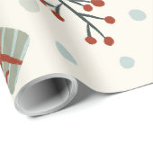 トナカイ、ドット付きクリスマスギフト包装紙 ラッピングペーパー (ロールコーナー)