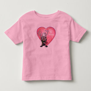 トナカイ・バレンタイン トドラーTシャツ