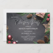 トナカイ&パイン素朴クリスマスパーティー 招待状 (正面)