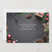 トナカイ&パイン素朴クリスマスパーティー 招待状 (裏面)