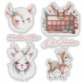 トナカイ ビューティー グラム クリスマス シール (正面)