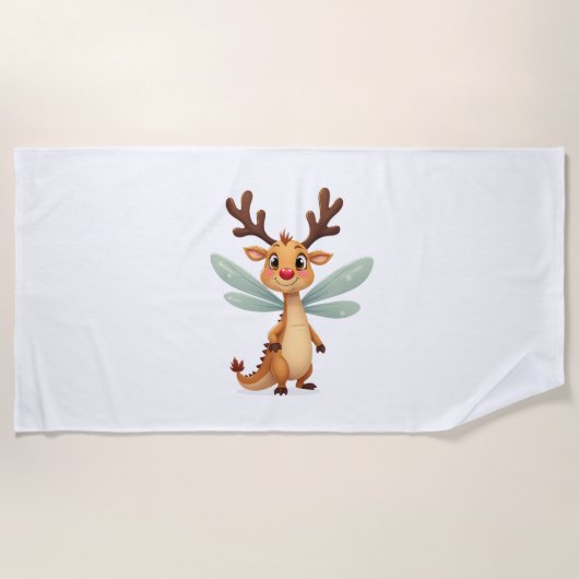 トナカイ ビーチタオル (正面)