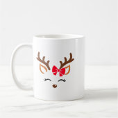 トナカイ フェイス グルース クリスマス コスチューム Xmas パジャマ G コーヒーマグカップ (左)